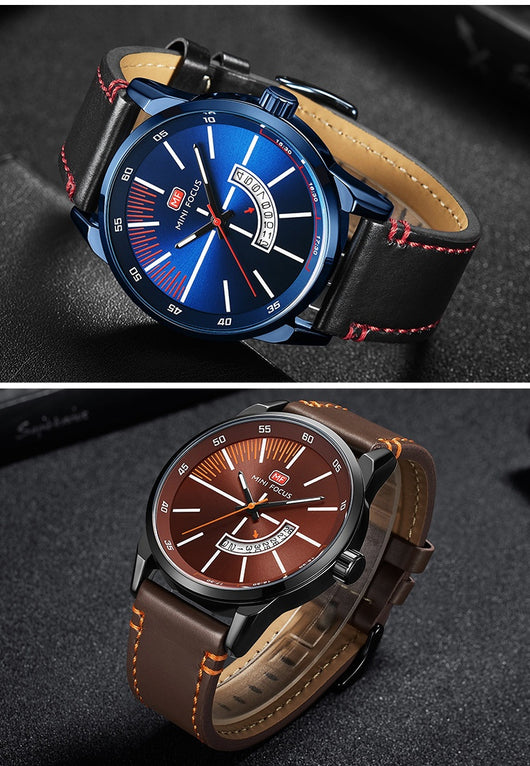 Reloj Deportivo para Hombre con Calendario, Pantalla Luminosa y Correa de Cuero Genuino - Image 9