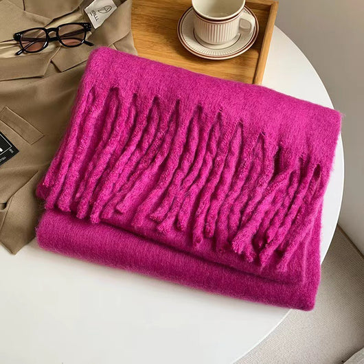 Bufanda Mohair Gruesa y Esponjosa - Abrigo Cálido de Lujo para Mujer - Image 11