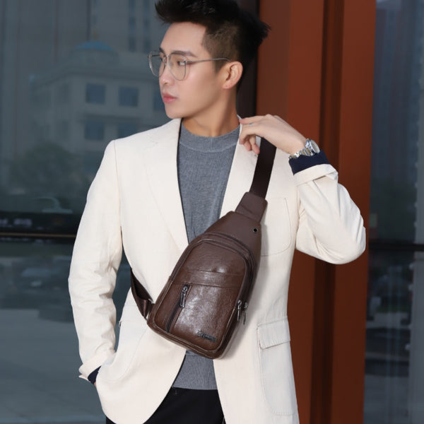 Bolsa Crossbody Impermeable de Gran Capacidad con Múltiples Compartimentos para Hombre