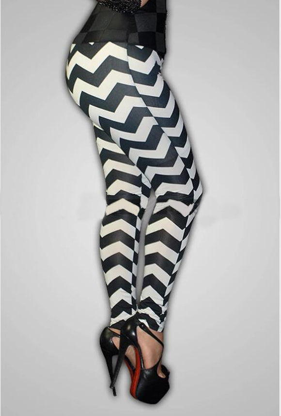 Pantalones Casuales a Cuadros Blanco y Negro