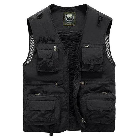 Chaleco Táctico de 14 Bolsillos para Hombre - Ideal para Senderismo, Pesca y Fotografía - Image 16