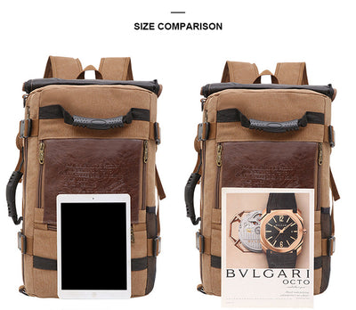 Mochila de Lona para Hombre - Backpack de Viaje y Trabajo con Compartimento Laptop - Image 18