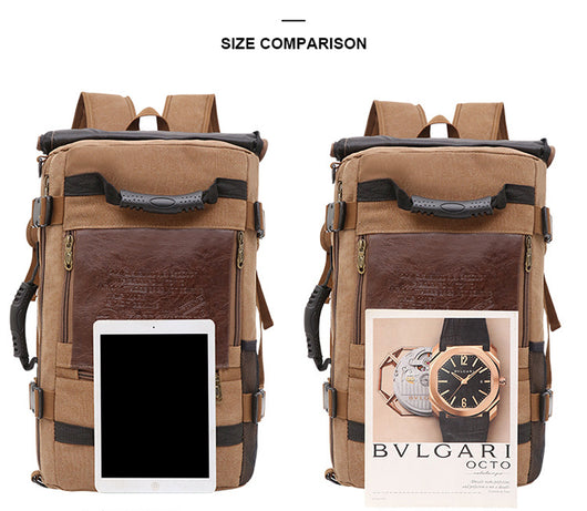 Mochila de Lona para Hombre - Backpack de Viaje y Trabajo con Compartimento Laptop - Image 18
