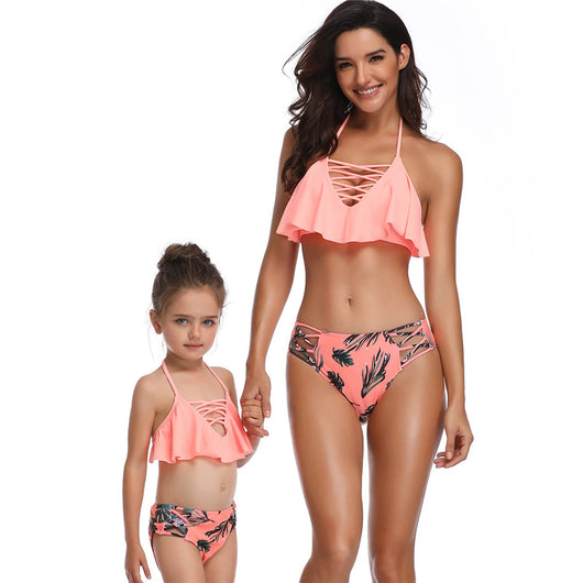 Traje de Baño Coordinado Familia Europeo Americano