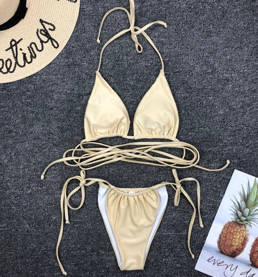Bikini Deportivo con Cordones y Abertura Frontal - Image 4