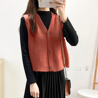 Chaleco Cardigan Tejido Suelto sin Mangas para Mujer - Image 7