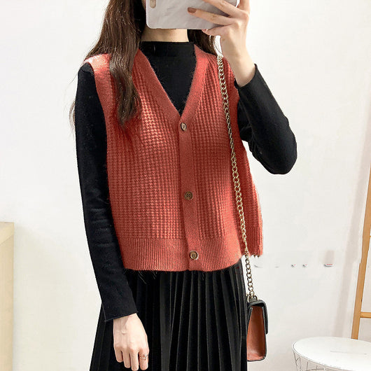 Chaleco Cardigan Tejido Suelto sin Mangas para Mujer - Image 7