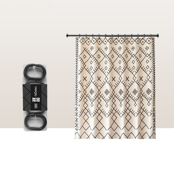Cortina de Baño Impermeable con Perforaciones - Divisor de Ducha - Image 6