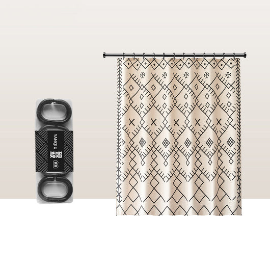Cortina de Baño Impermeable con Perforaciones - Divisor de Ducha - Image 6