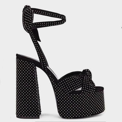 Sandalias Colorblock Talla Grande con Tacón Chunky y Moño Amor - Image 17