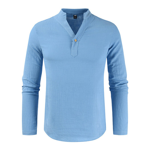 Camisa Suelta de Manga Larga Estilo Europeo Casual - Image 5