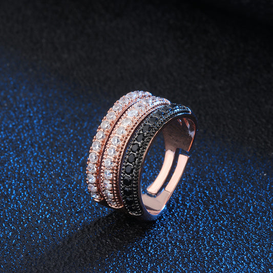 Anillo de Circonio con Juego de Colores Creativo