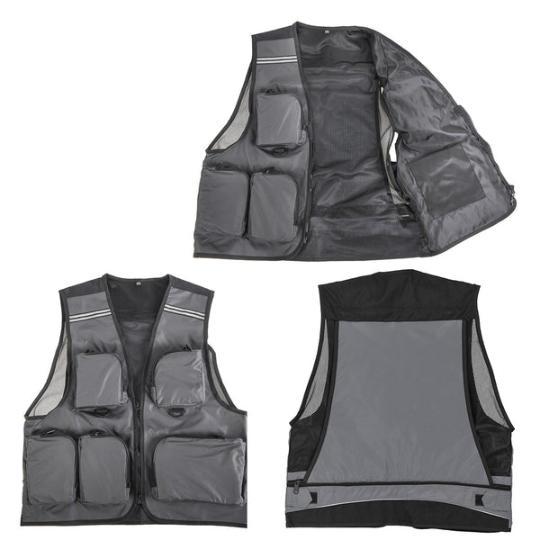Chaleco de Pesca Multibolsillos Impermeable para Actividades Outdoor