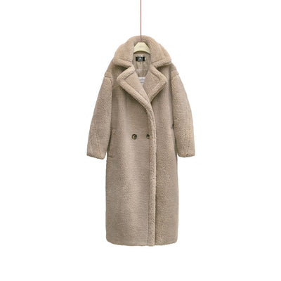 Abrigo Largo de Lana Esponjosa para Mujer - Elegancia Invernal - Image 23
