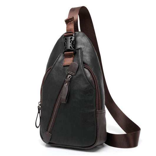 Bolsa Pecho Cuero Coreana Hombre - Mochila Mensajero Crossbody Premium - Image 5
