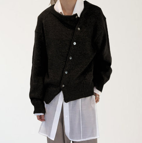 Cardigan Tejido Lazy Style Manga Larga Cuello Redondo para Mujer - Image 10