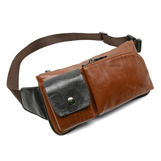 Bolsa Bandolera Retro para Hombre - Mochila Pecho Estilo Coreano