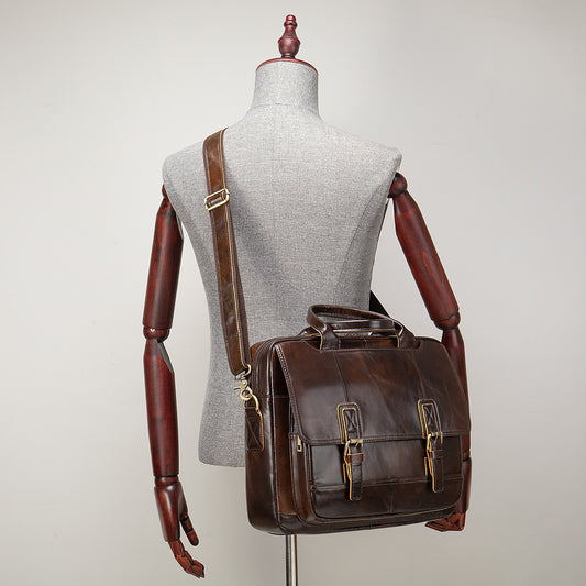 Bolso de Negocios Crosswise en Cuero Genuino para Hombre - Image 2