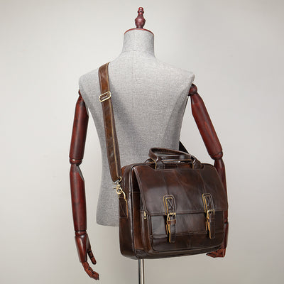 Bolso de Negocios Crosswise en Cuero Genuino para Hombre - Image 2