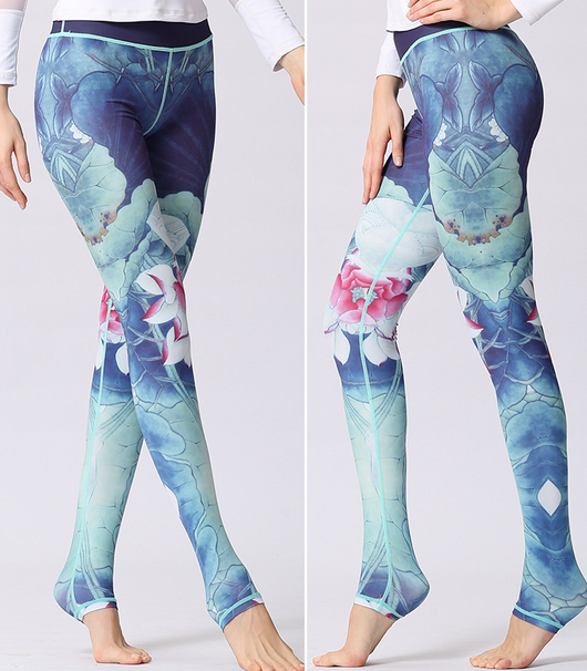Pantalones de yoga cintura alta estampados para mujer - Diseño europeo y americano - Image 16