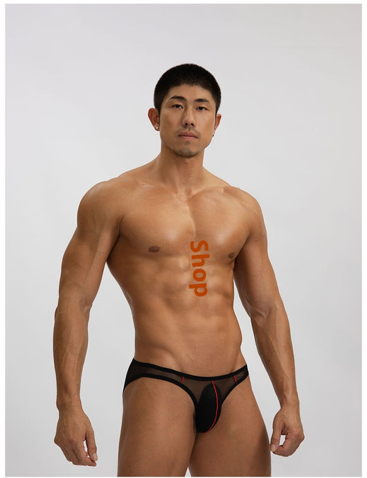 Bóxer Masculino Mesh Transparente Cintura Baja Seda Fría - Image 13