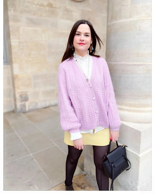 Cardigan V-Neck Multicolor en Mohair para Primavera y Verano - Image 2