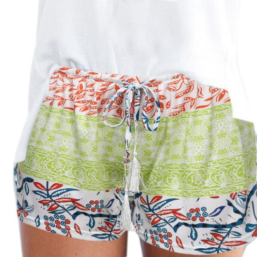 Shorts de Playa Cintura Alta con Estampado y Tela Elástica - Image 22