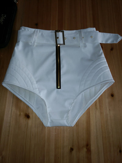 Shorts Talle Alto Fluorescente Ajustados para Mujer