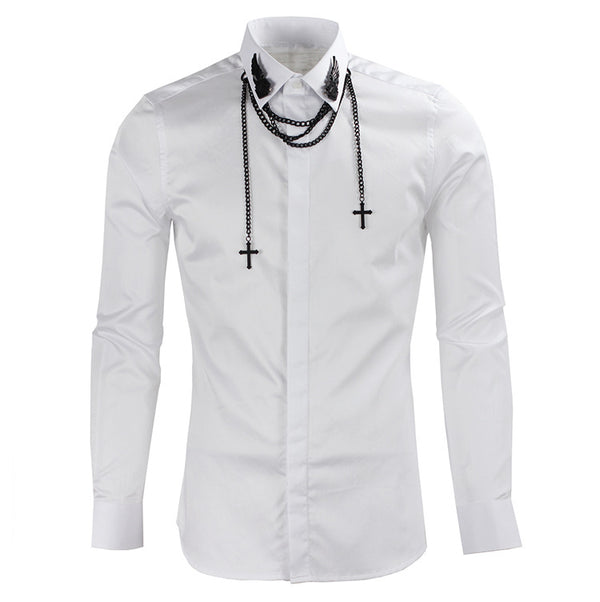 Camisa Manga Larga Metal Wings Tide para Hombre