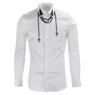 Camisa Manga Larga Metal Wings Tide para Hombre