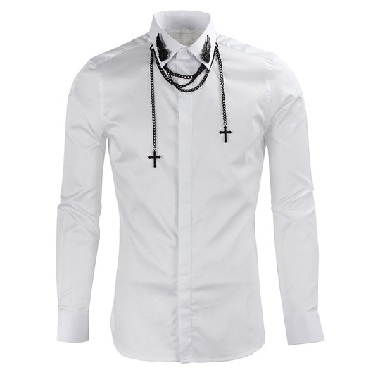 Camisa Manga Larga Metal Wings Tide para Hombre
