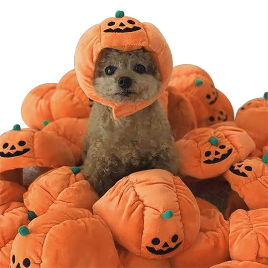 Sombrero de Calabaza Halloween para Mascotas - Disfraz Adorable para Perros y Gatos