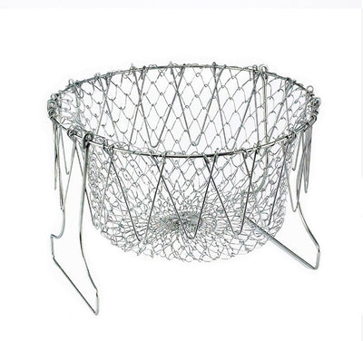 Cesta Multiuso Plegable de Acero Inoxidable para Freír y Cocinar - Image 6