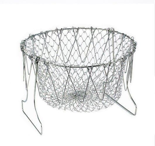 Cesta Multiuso Plegable de Acero Inoxidable para Freír y Cocinar - Image 6