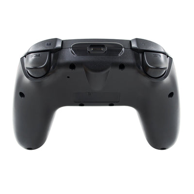 Black and red wireless Bluetooth gamepad with textured grips, dual analog sticks, D-pad, and face buttons. - Image 2