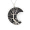 Natural Crystal Moon Pendant Negro