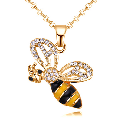 Collar Colgante Abeja Dorado con Cristales - Joya Verano Mujer - Image 8