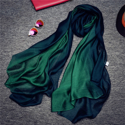 Pashmina Foulard Mujer Seda Algodón Lino - Diseño Versátil Invierno Primavera - Image 9