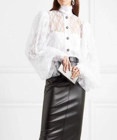 Blusa de Encaje Bordado Elegante