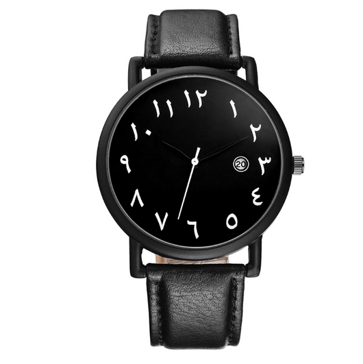 Reloj de Calendario en Cinta Árabe de Alta Calidad