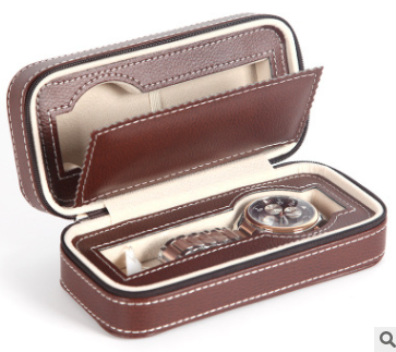 Estuche Portátil de Cuero para Reloj con Cierre de Cremallera - Image 15