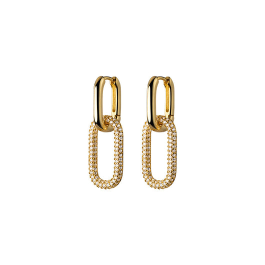 Aretes Geométricos de Diamantes - Diseño Elipse Moderna - Image 4