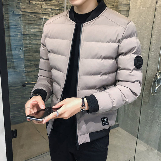 Chaqueta Acolchada con Cuello de Pie para Hombre - Estilo Béisbol - Image 7