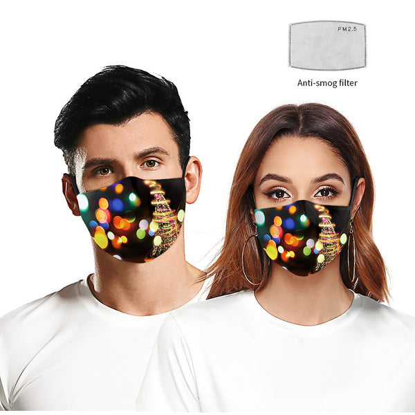 Mascarilla Doble Capa con Diseño Navideño Digital