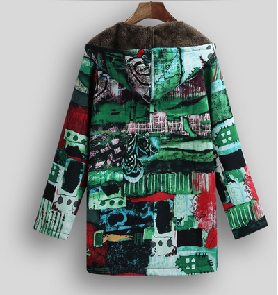 Chaqueta Étnica Mujer con Estampado Graffiti Colorido Efecto Ante - Image 5