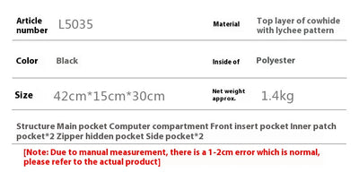 Mochila de Cuero Genuino Gran Capacidad Premium - Image 12