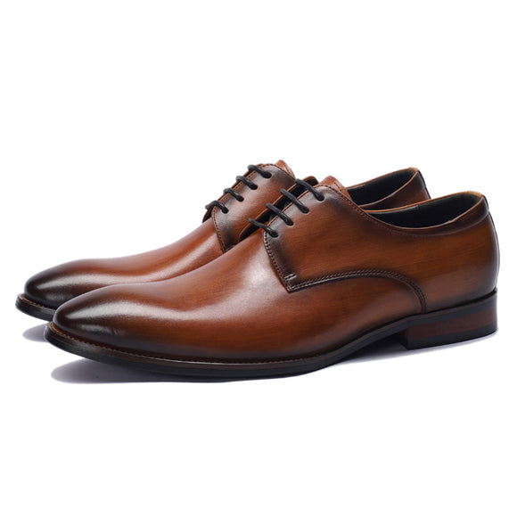 Zapatos de Cuero para Hombre Estilo Ejecutivo Punta Afilada con Cordones