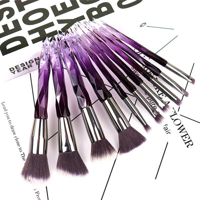 Set de Brochas de Maquillaje con Mango de Cristal Diamantado - Image 6