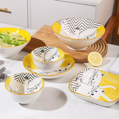 Bowls de Cerámica Decorativos para Arroz y Sopas - Vajilla Creativa para el Hogar - Image 3