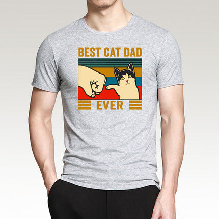 Playera con Estampado de Gatos Cuello Redondo Manga Corta - Image 9